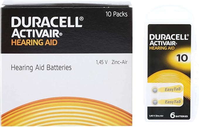 DURACELL ACTIVAIR SIZE 10 HEARING AID BATTERIES ( 60 PCS PACK)