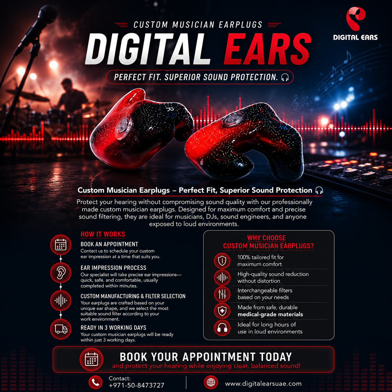 Musicians &amp; DJ Custom Earplugs